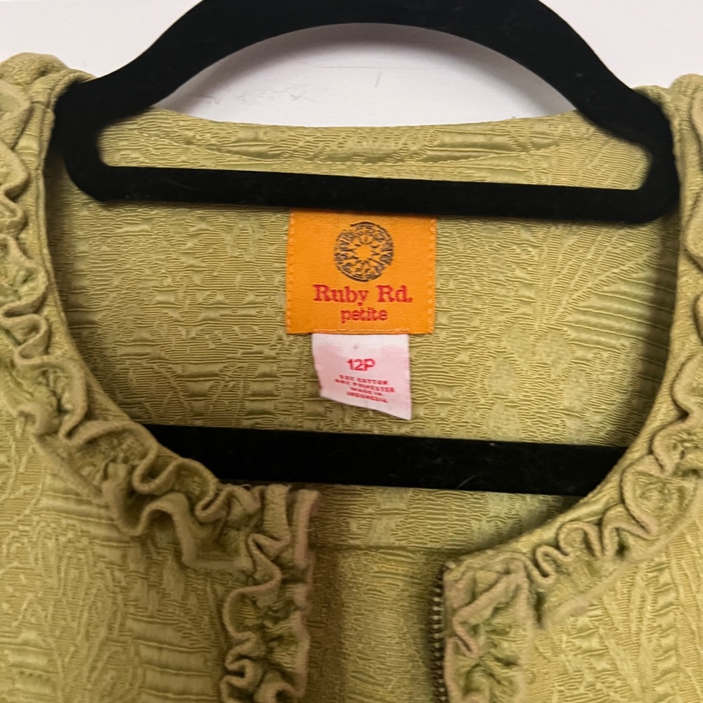 Ruby Rd. Olive Textured Jacket - image 3